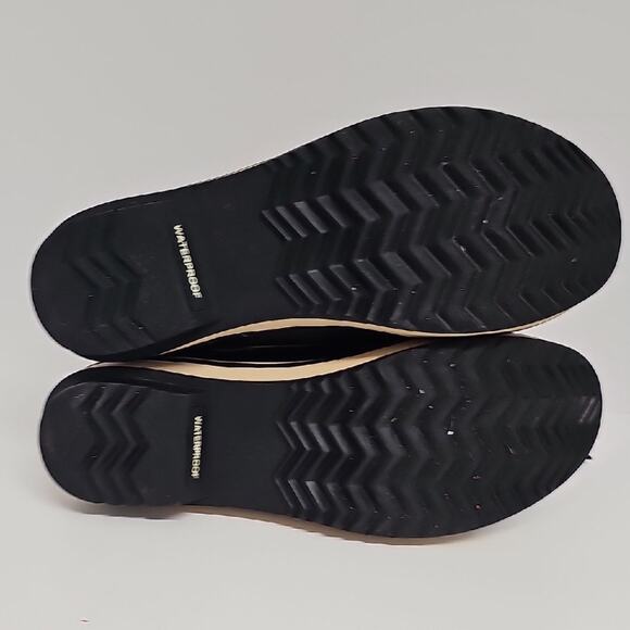 Sorel Tivoli Women's Waterproof Black and Tan Fur-Lined Winter Duck Boots Size 8 - Picture 8 of 9